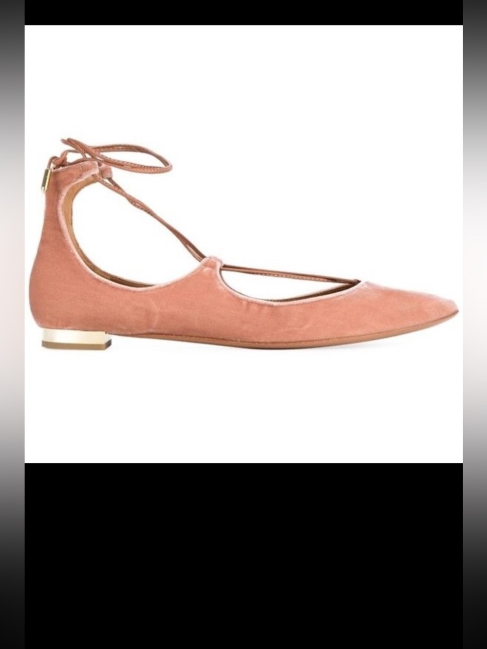 Aquazzura velvet Lace-Up Flats
